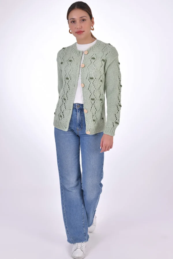 Fanm Mon AVA Cotton Button Front Cardigan