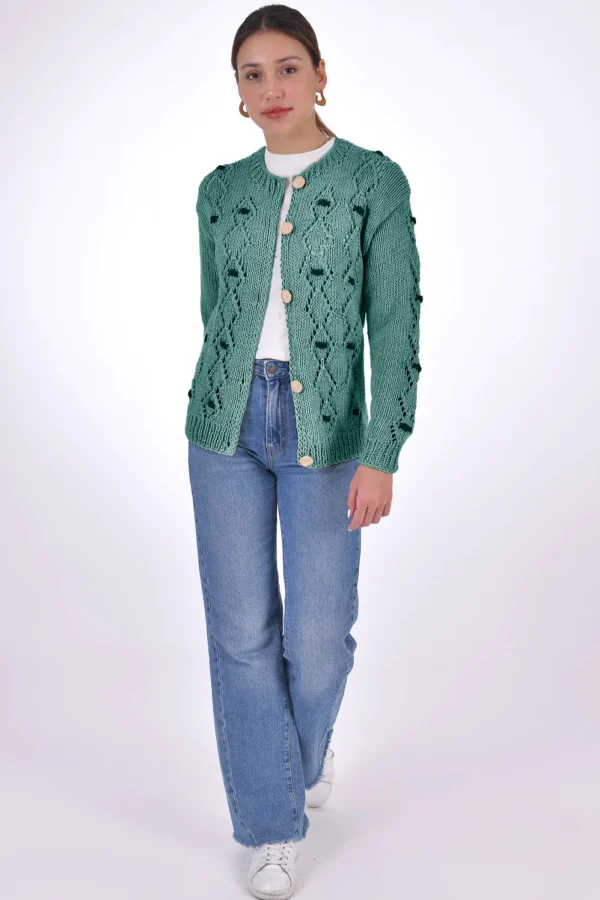 Fanm Mon AVA Cotton Button Front Cardigan