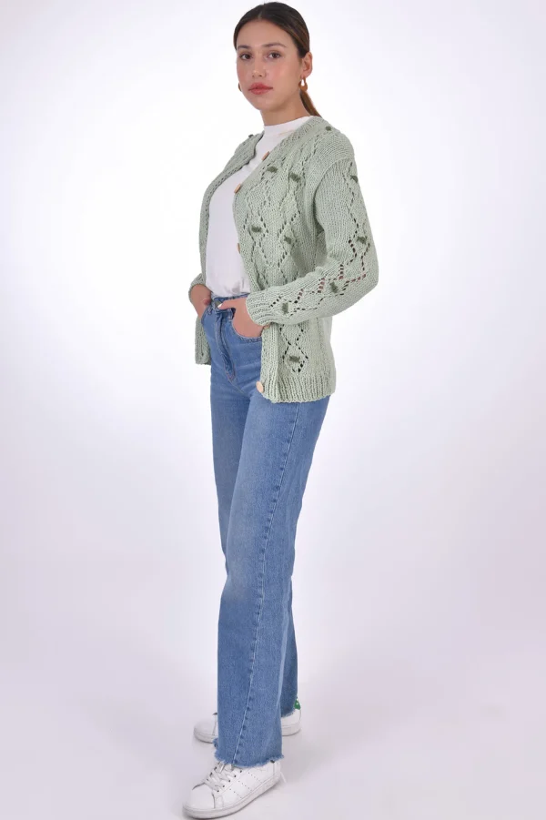 Fanm Mon AVA Cotton Button Front Cardigan