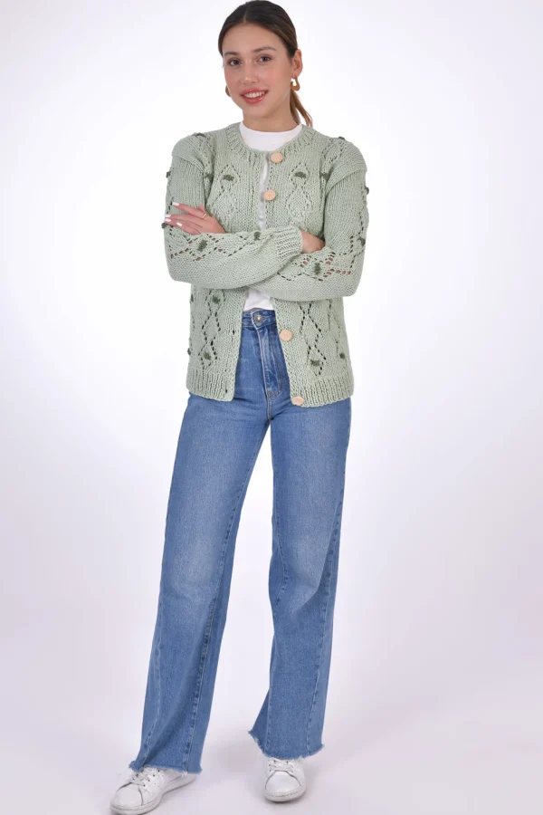 Fanm Mon AVA Cotton Button Front Cardigan