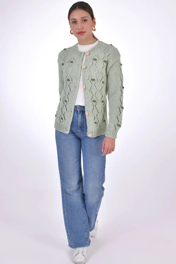 Fanm Mon AVA Cotton Button Front Cardigan