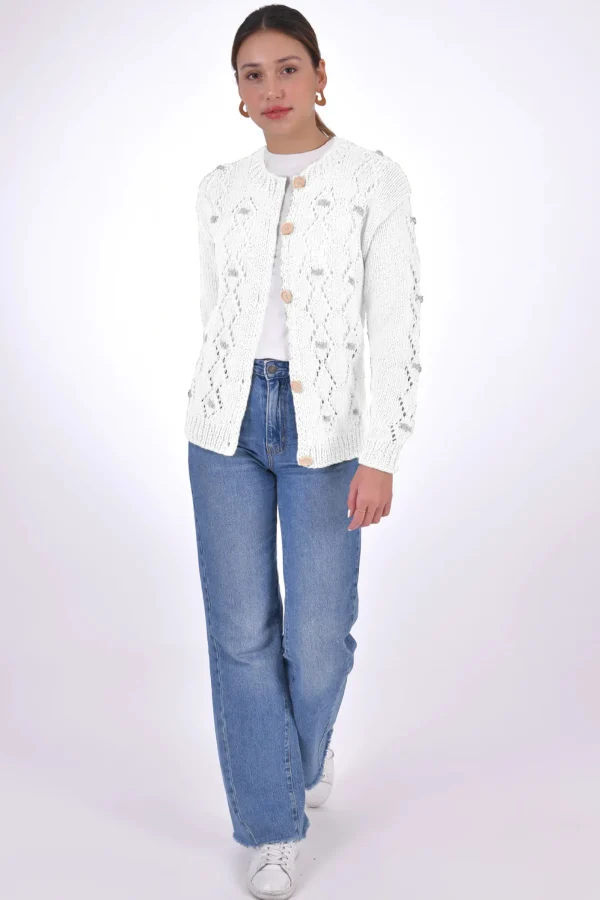 Fanm Mon AVA Cotton Button Front Cardigan