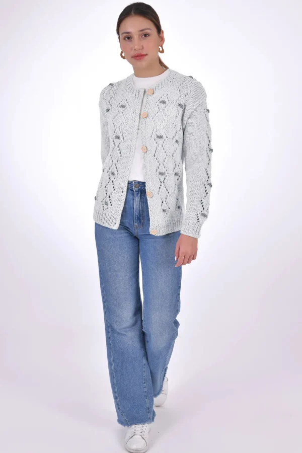 Fanm Mon AVA Cotton Button Front Cardigan