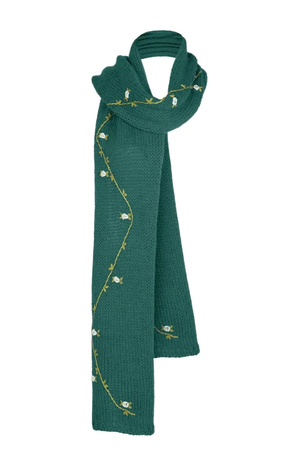Fanm Mon JASMIN BLOOM WHITE ROSE Cotton Scarf