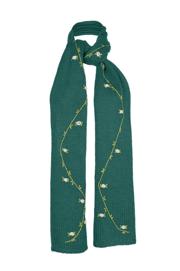 Fanm Mon JASMIN BLOOM WHITE ROSE Cotton Scarf