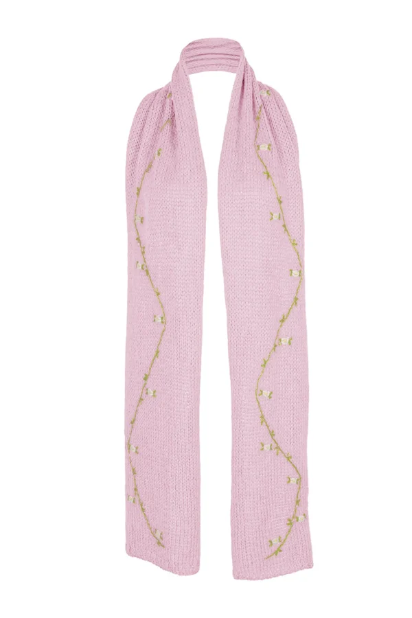 Fanm Mon JASMIN BLOOM WHITE ROSE Cotton Scarf