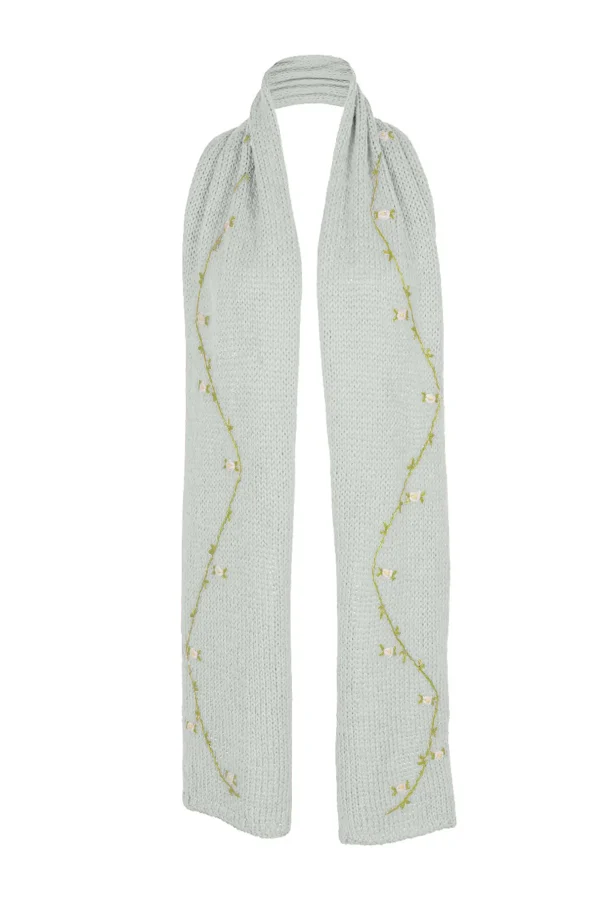 Fanm Mon JASMIN BLOOM WHITE ROSE Cotton Scarf