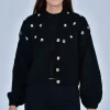 Fanm Mon SISTER BLOOM WHITE FLORAL Button Front Cardigan