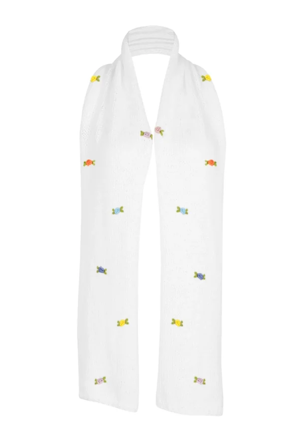 Fanm Mon WILD FLOWERS ROSE BLOOM Cotton Scarf