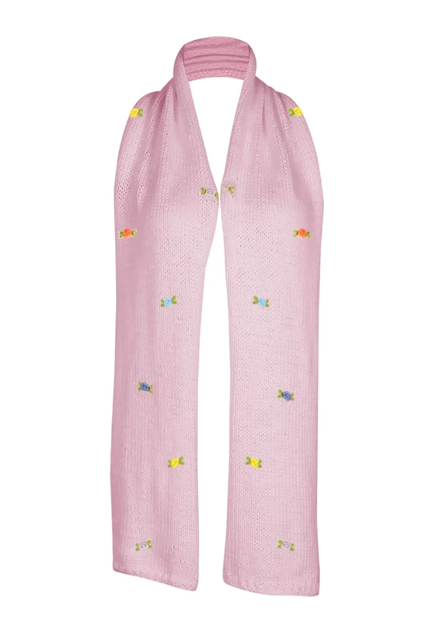 Fanm Mon WILD FLOWERS ROSE BLOOM Cotton Scarf