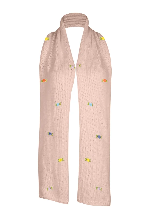 Fanm Mon WILD FLOWERS ROSE BLOOM Cotton Scarf