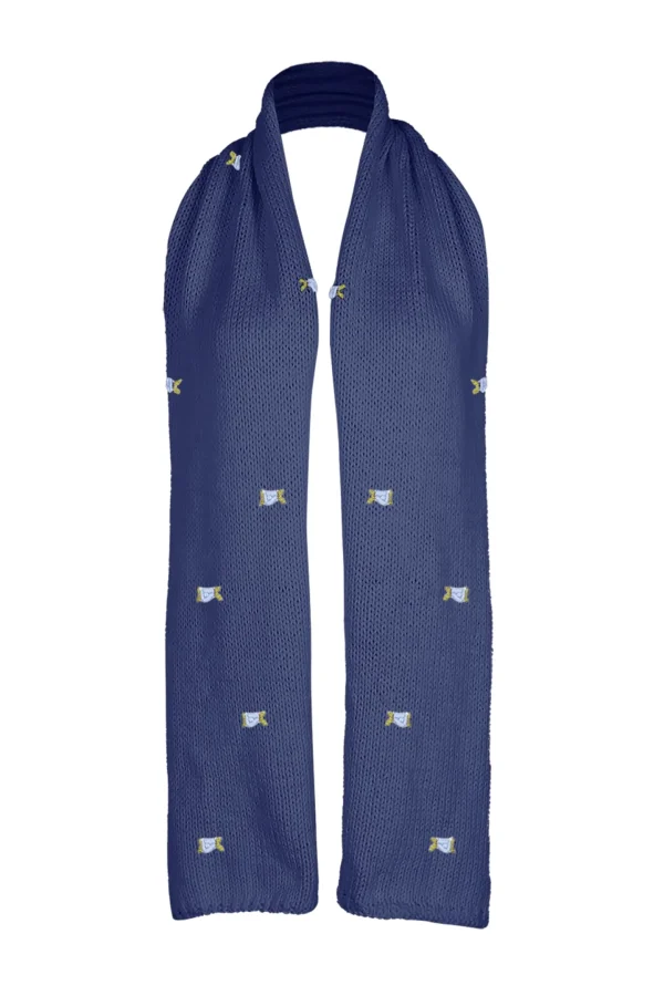 Fanm Mon WINTER BLOOM BLUE ROSE Cotton Scarf