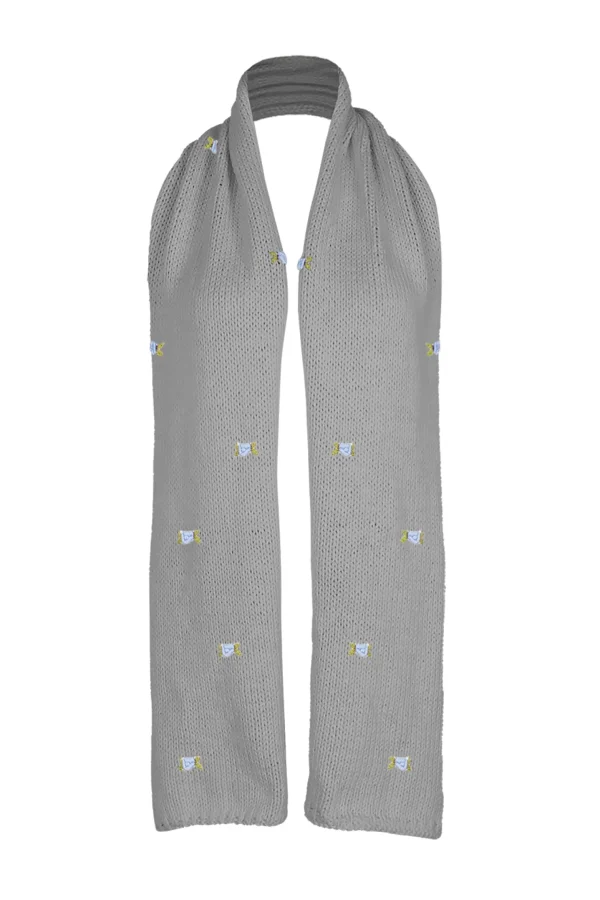 Fanm Mon WINTER BLOOM BLUE ROSE Cotton Scarf