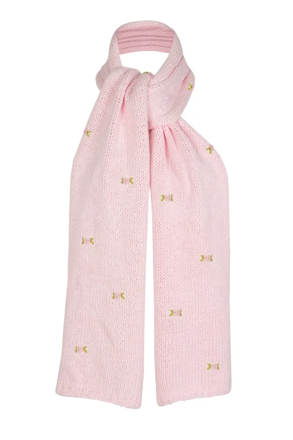 Fanm Mon WINTER BLOOM PINK ROSE Cotton Scarf