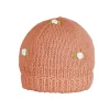 Fanm Mon WINTER BLOOM WHITE ROSE Cotton Beanie Hat