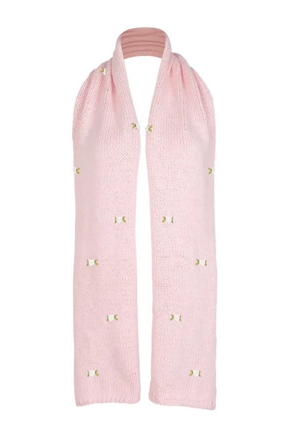 Fanm Mon WINTER BLOOM WHITE ROSE Cotton Scarf
